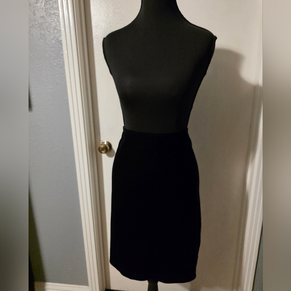 Wrapper Black Velvet Skirt Size S